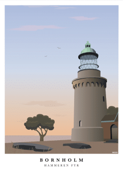 Bornholm Hammeren Fyr Plakat