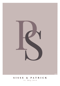Personlig bogstavsplakat - Farve 25