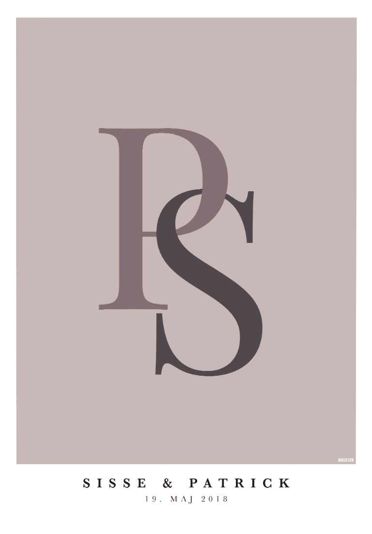 Personlig bogstavsplakat - Farve 25