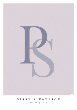 Personlig bogstavsplakat - Farve 23