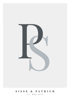 Personlig bogstavsplakat - Farve 22