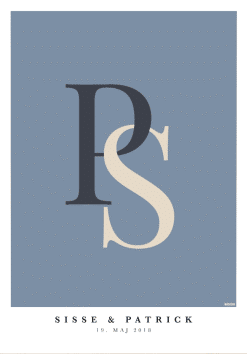 Personlig bogstavsplakat - Farve 21