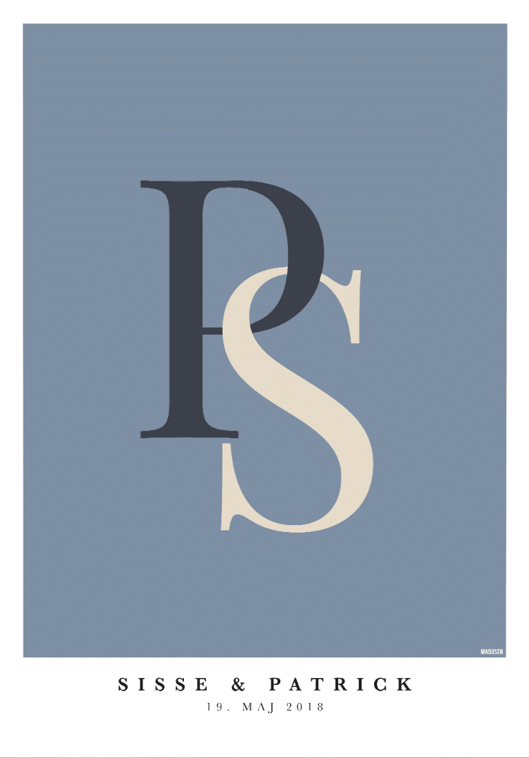 Personlig bogstavsplakat - Farve 21