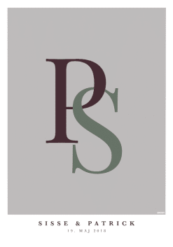 Personlig bogstavsplakat - Farve 17
