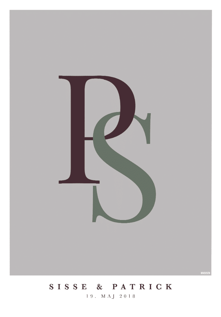 Personlig bogstavsplakat - Farve 17
