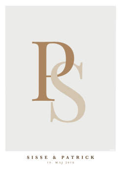 Personlig bogstavsplakat - Farve 16