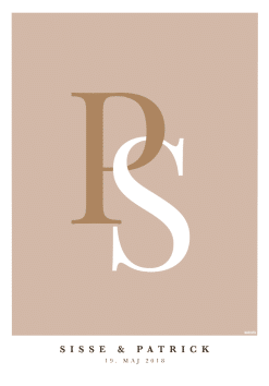 Personlig bogstavsplakat - Farve 15