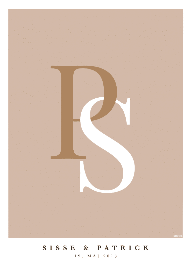 Personlig bogstavsplakat - Farve 15