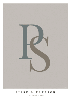 Personlig bogstavsplakat - Farve 14