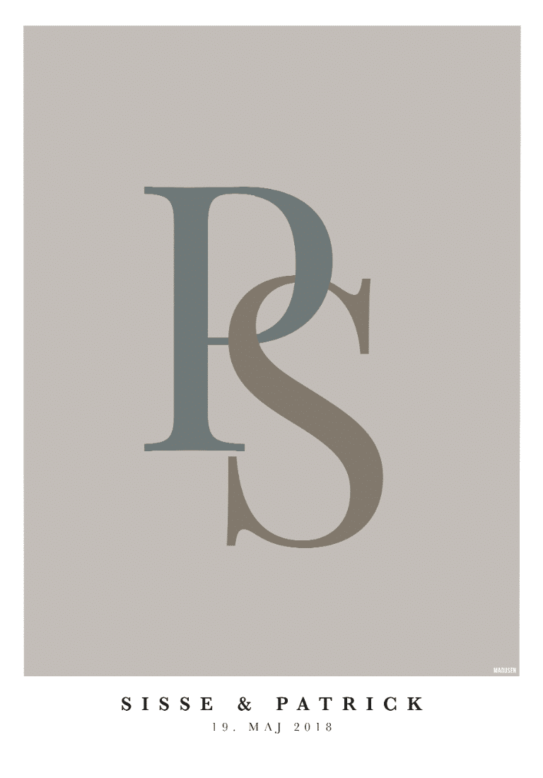 Personlig bogstavsplakat - Farve 14