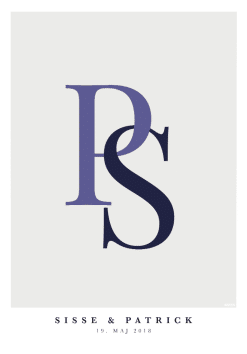 Personlig bogstavsplakat - Farve 8