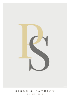 Personlig bogstavsplakat - Farve 6