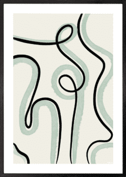 Curvy Green Lines Plakat