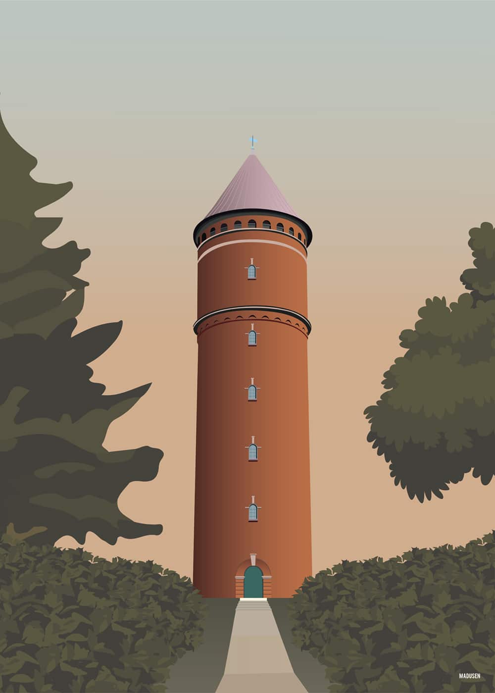 Haderslev Det Røde Vandtårn Plakat