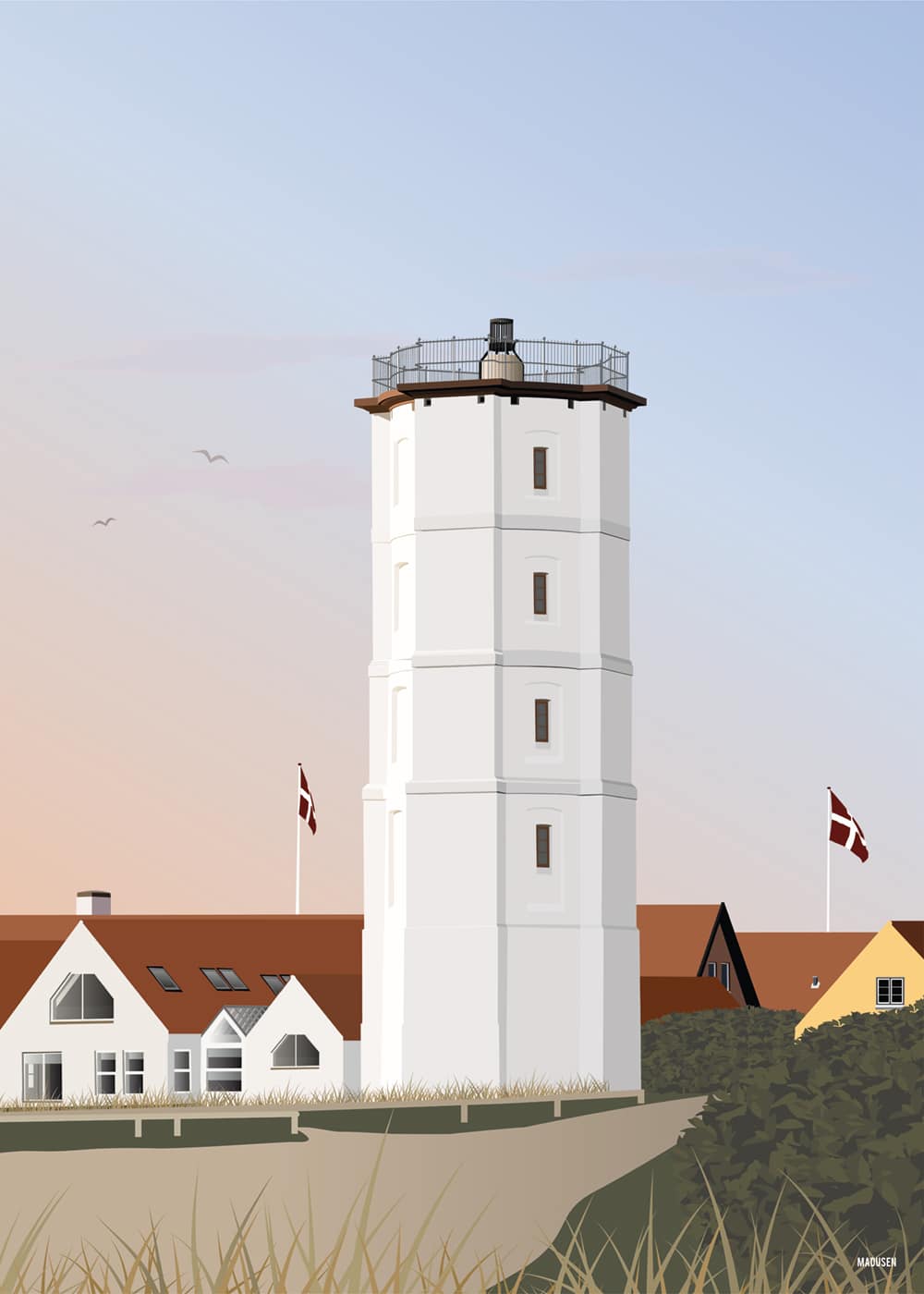 Skagen Det Hvide Fyr Plakat