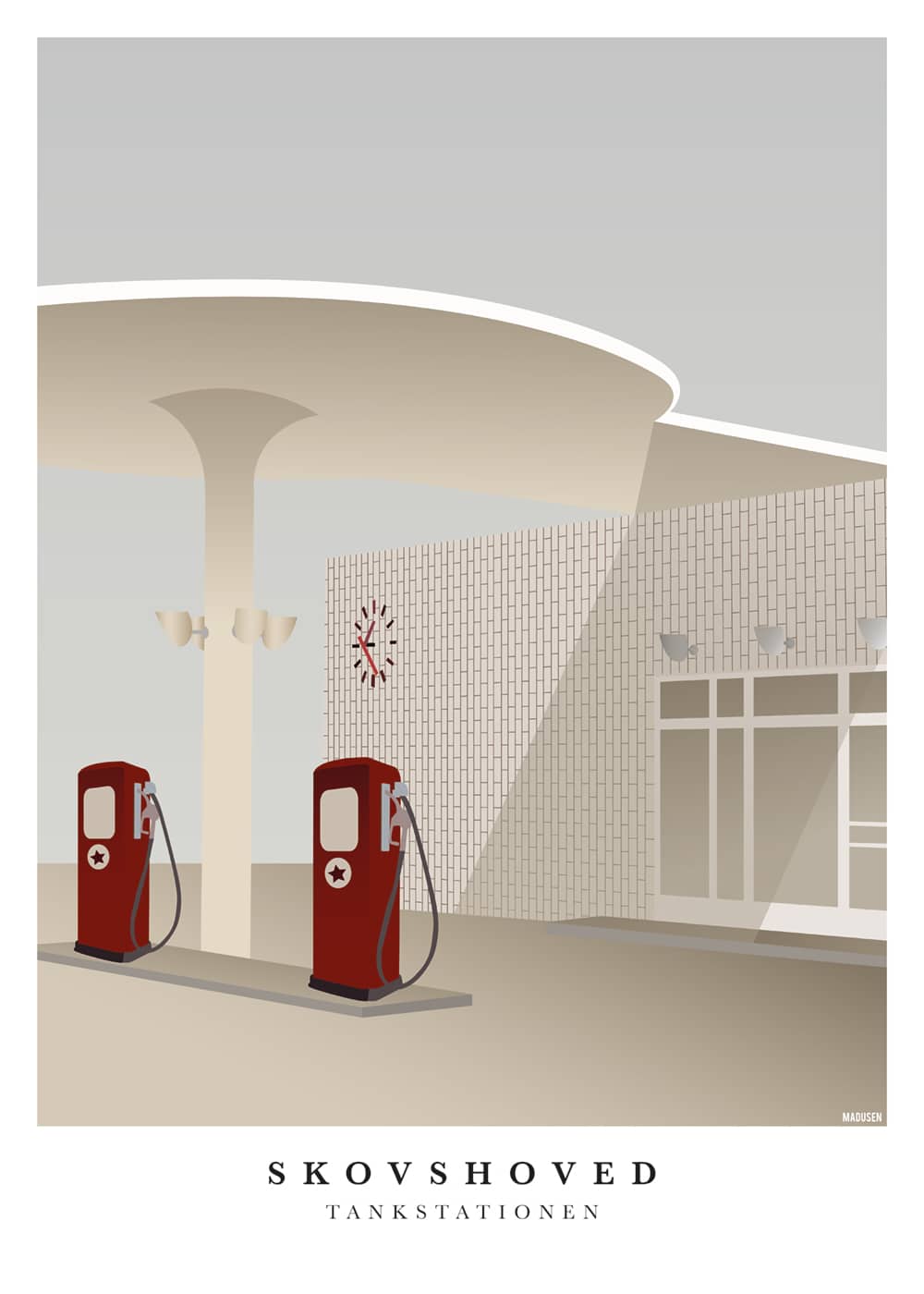 Skovshoved Tankstation Plakat