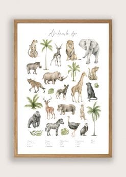 Afrikanske Dyr Plakat