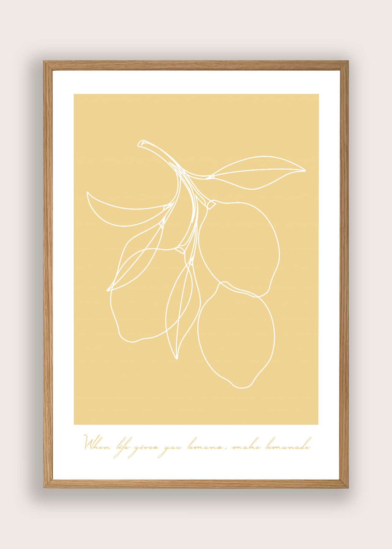 When Life Gives You Lemons Gul Plakat