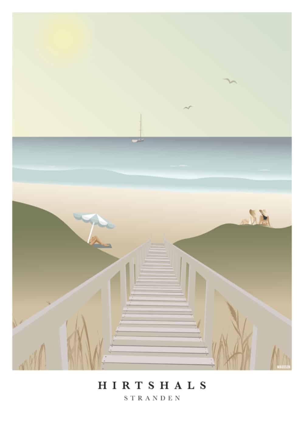 Hirtshals Strand Plakat