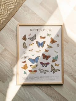 Alternative view of Butterflies Beige Plakat