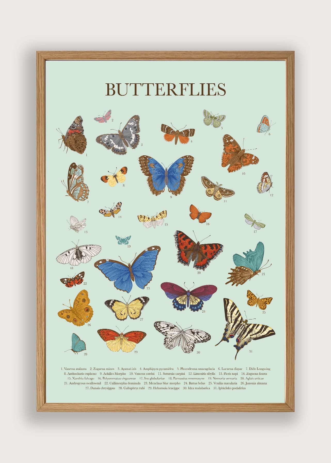 Butterflies Blå Plakat