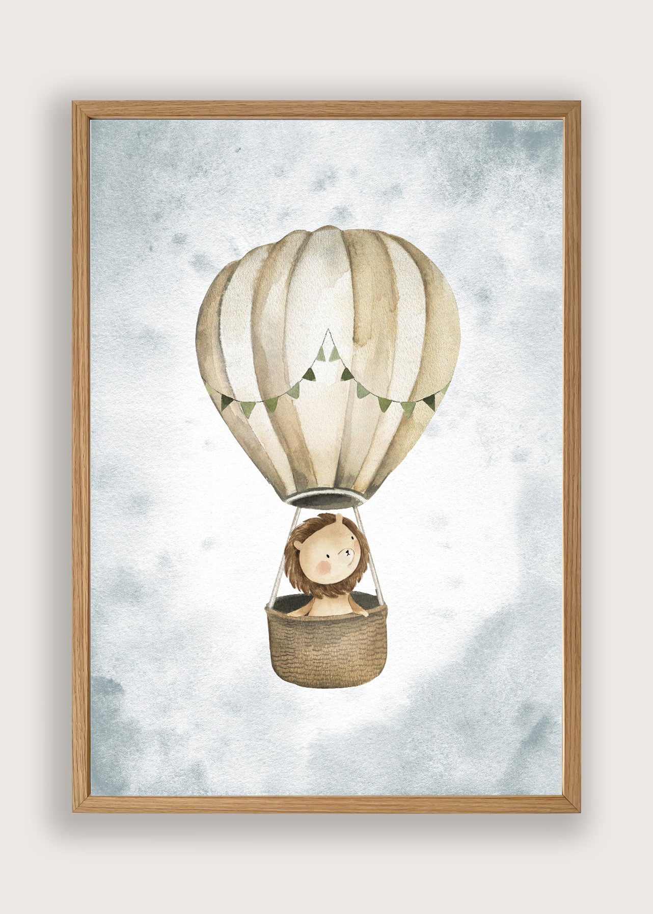 Løve I Luftballon Plakat