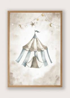 Cirkus Telt Beige Baggrund Plakat