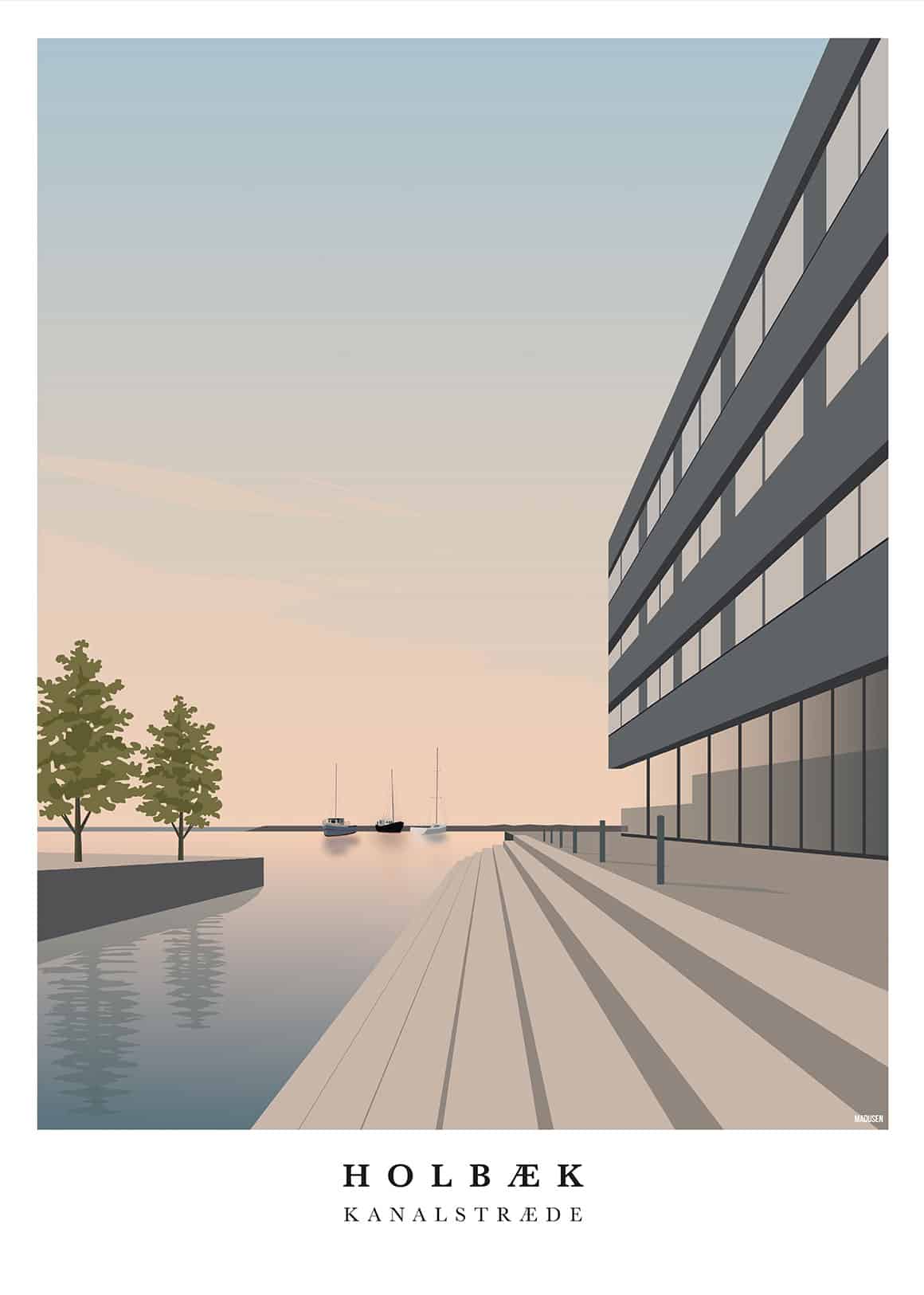 Holbæk Kanalstræde Plakat