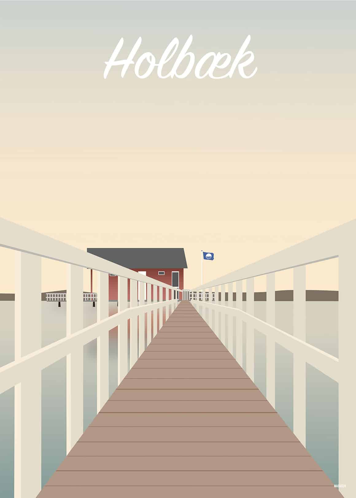 Holbæk Søbadet Venedig Plakat