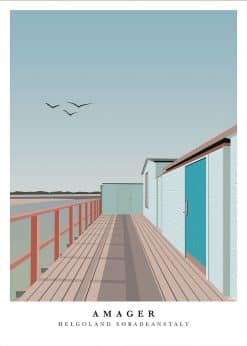 Amager Helgoland Søbadeanstalt Plakat