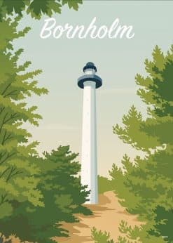 Bornholm Dueodde Fyr Plakat
