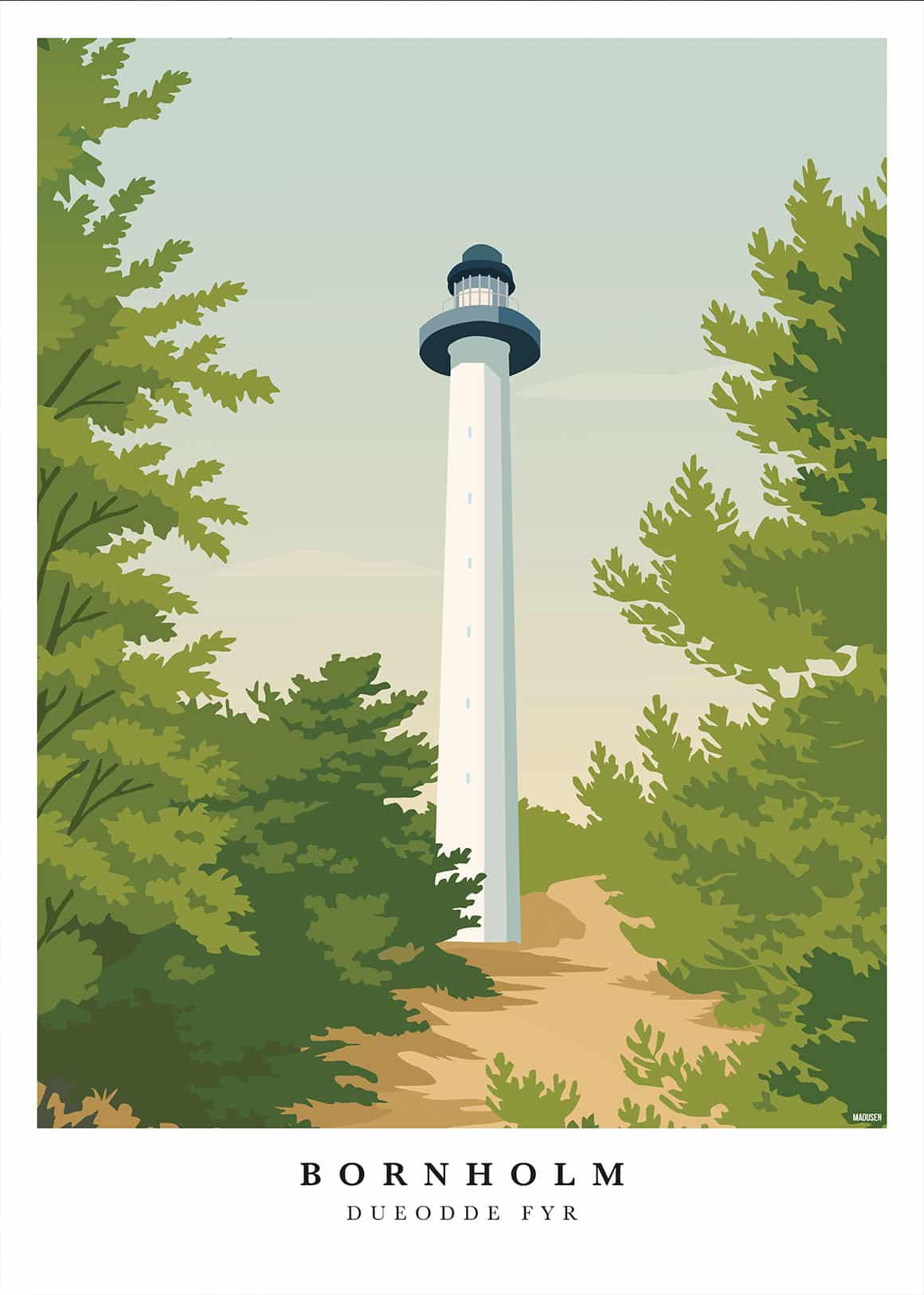 Bornholm Dueodde Fyr Plakat