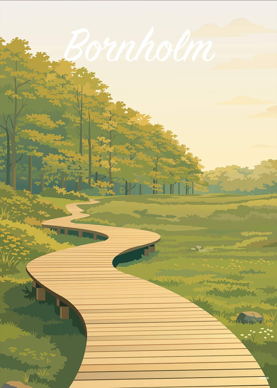 Bornholm Dueodde Fyr Plakat