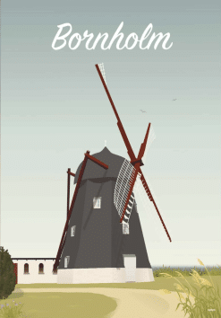 Bornholm Kuremøllen Plakat
