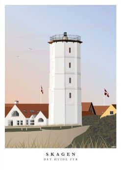 Skagen Det Hvide Fyr Plakat