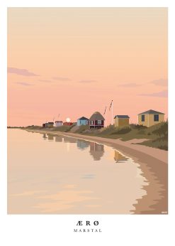 Ærø Marstal Badehuse Plakat