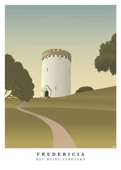 Fredericia Det Hvide Vandtårn Plakat