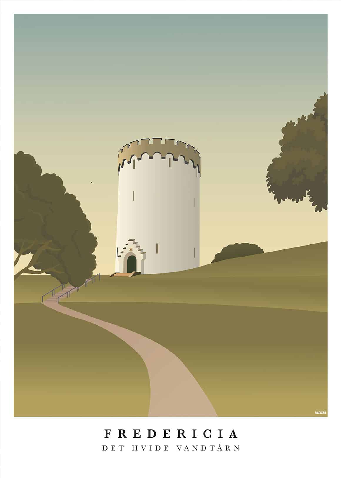 Fredericia Det Hvide Vandtårn Plakat