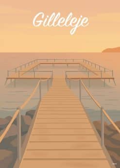 Gilleleje Badebro Plakat