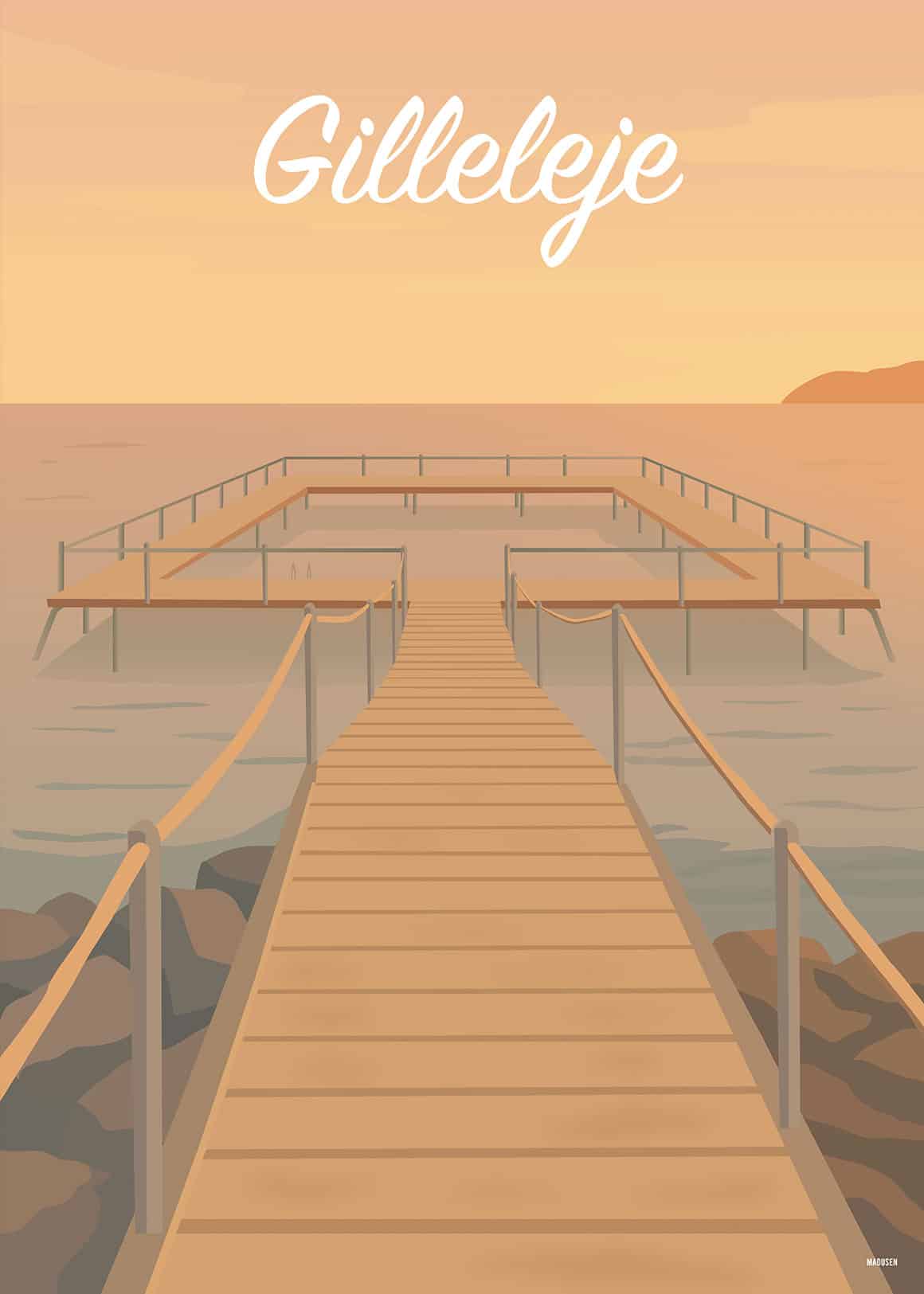 Gilleleje Badebro Plakat