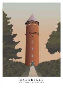 Haderslev Det Røde Vandtårn Plakat