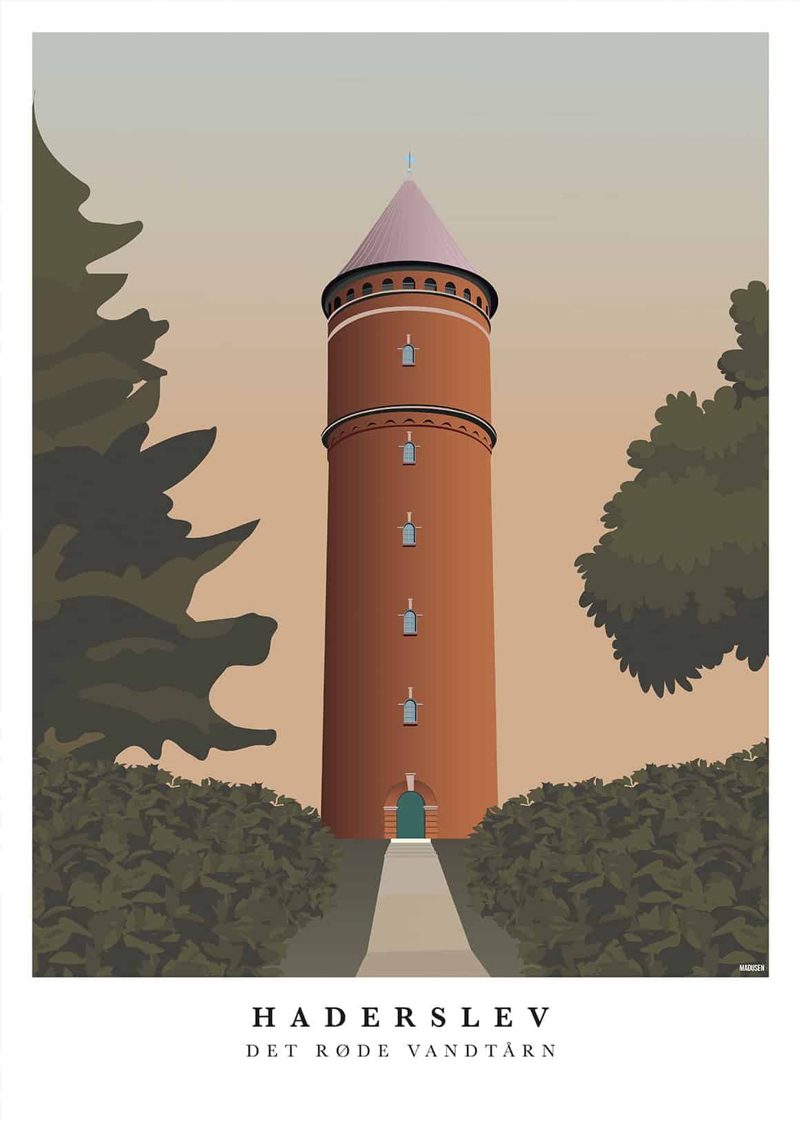 Haderslev Det Røde Vandtårn Plakat