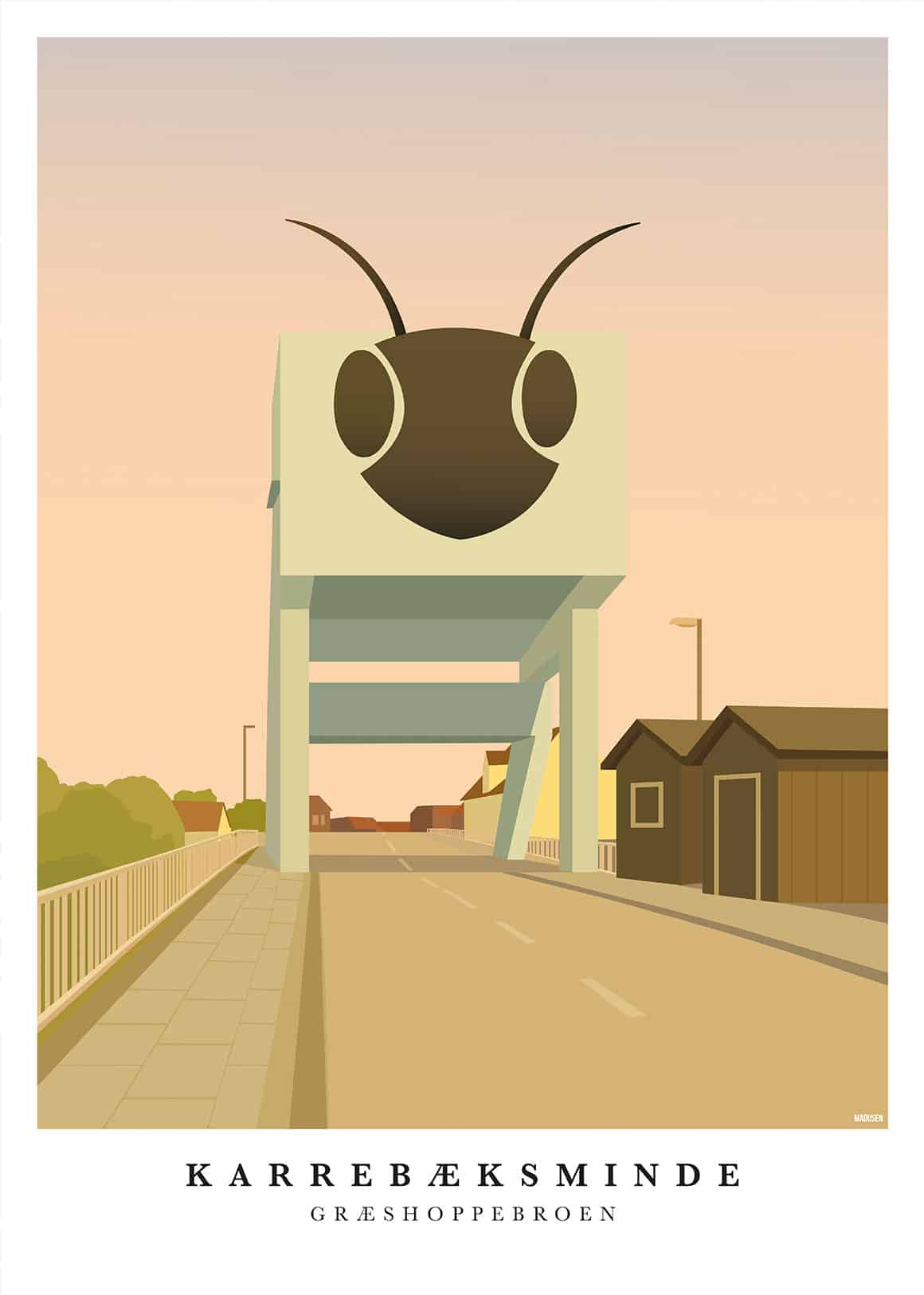 Karrebæksminde Græshoppebroen Plakat