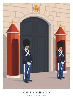 København Amalienborg Plakat