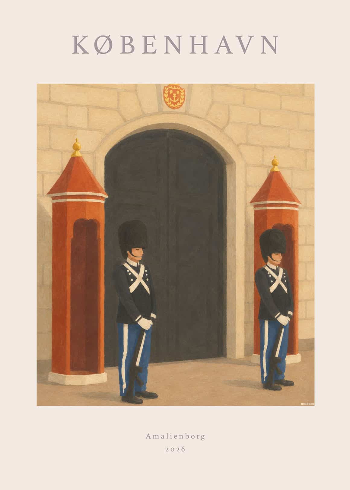 København Amalienborg Plakat