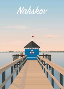Nakskov Hestehoved Strandbad Plakat