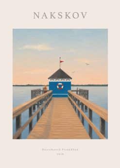Nakskov Hestehoved Strandbad Plakat