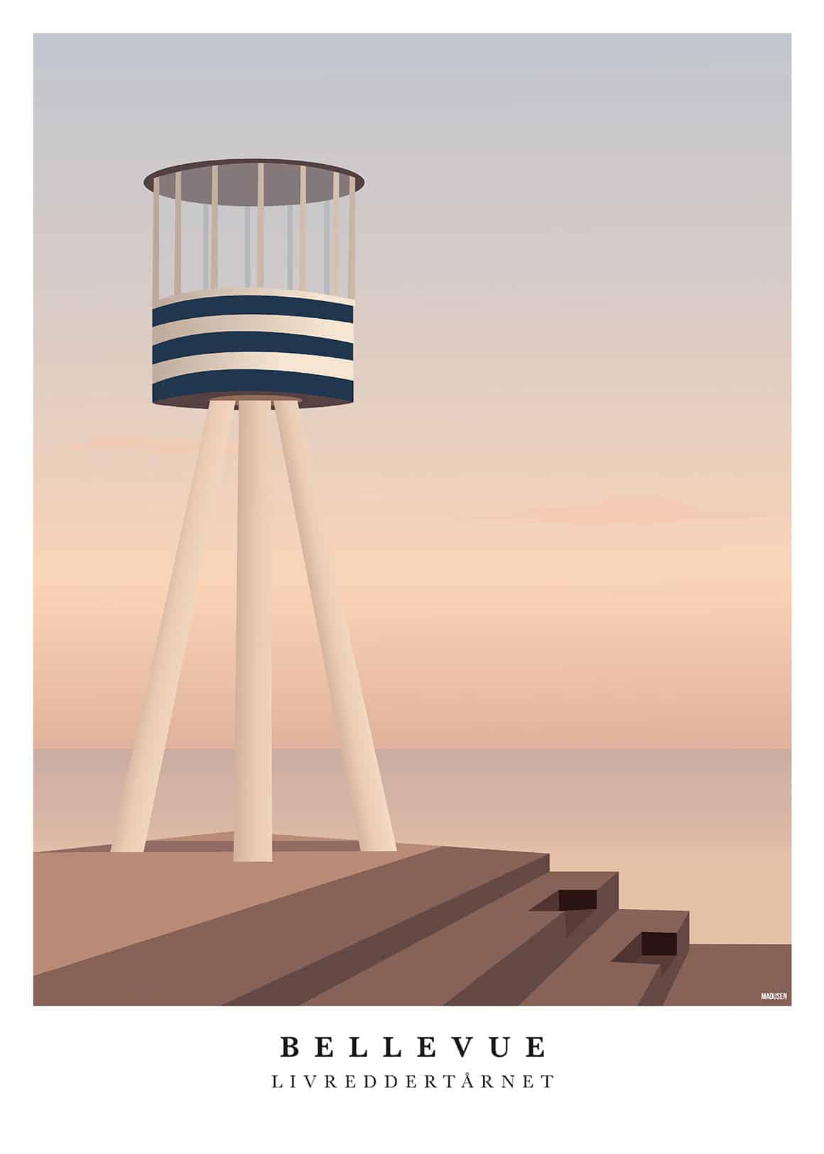 København Bellevue Strand Plakat