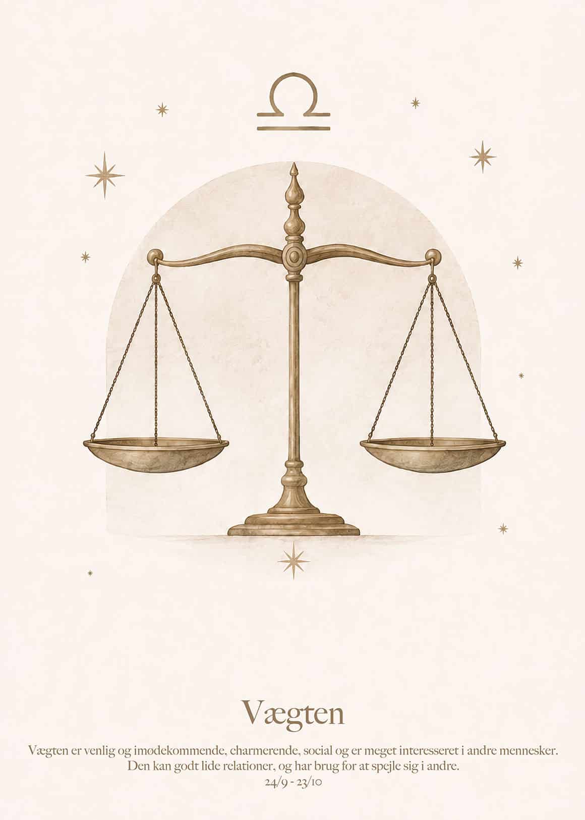 Stjernetegn Vægten Plakat