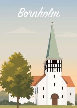 Bornholm Rønne Sankt Nicolai Kirke Plakat